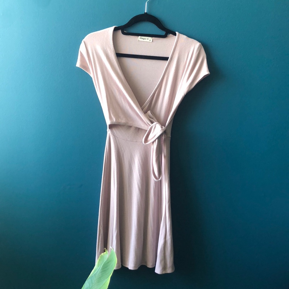 Blush wrap dress